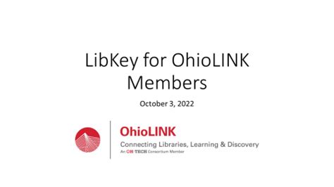 Libkey For Ohiolink Members