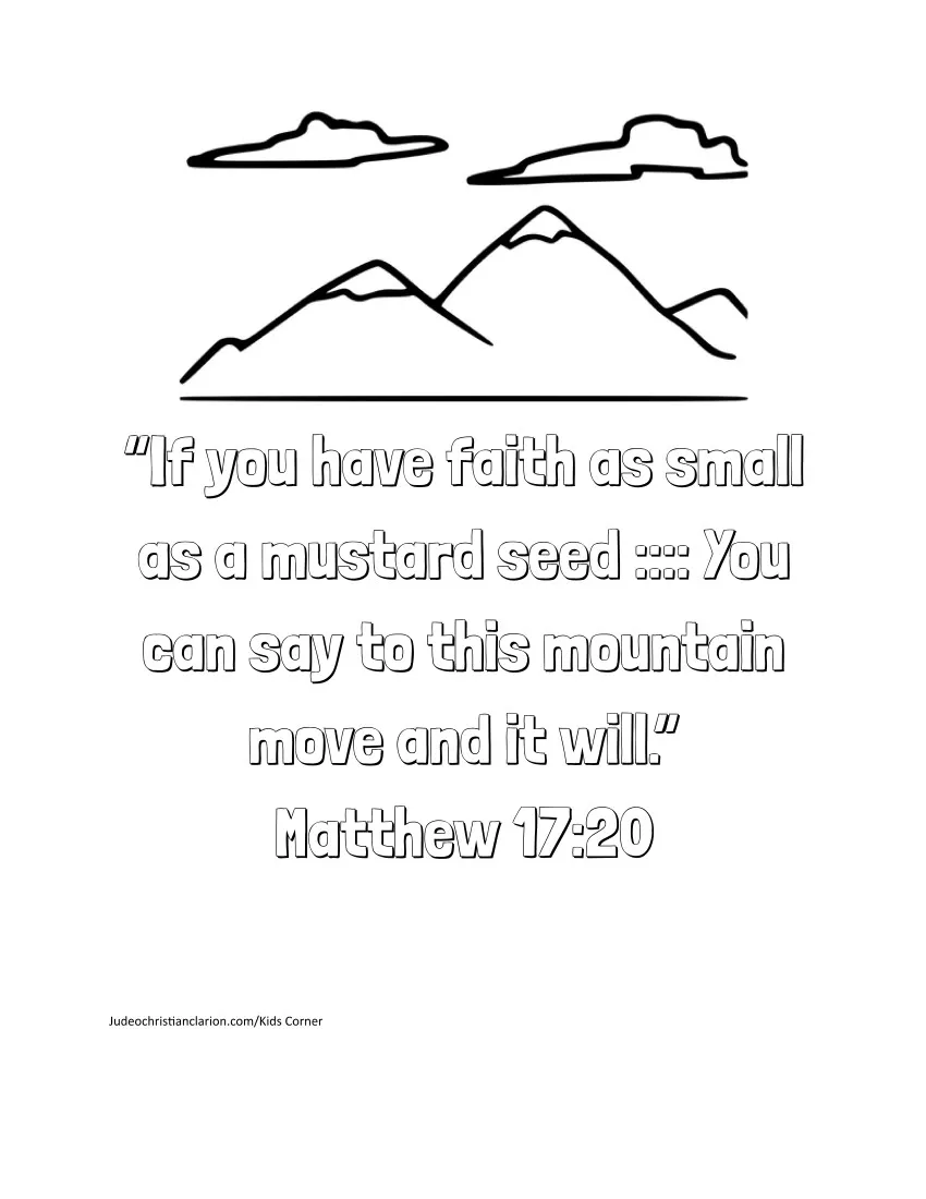 Mustard Seed Faith Coloring Page