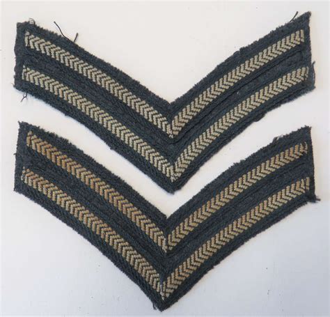 Pair Of Royal Air Force Corporal Rank Stripes