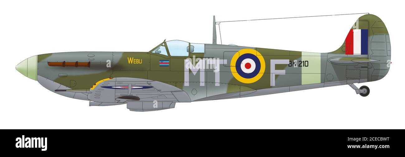 Supermarine Spitfire Mk Vb Mt F Bm210 Piloted By Franti Ek Fajtl Of