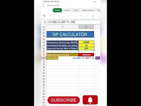 Uncover Excel S Hidden Gem The Ultimate Sip Return Calculator Youtube